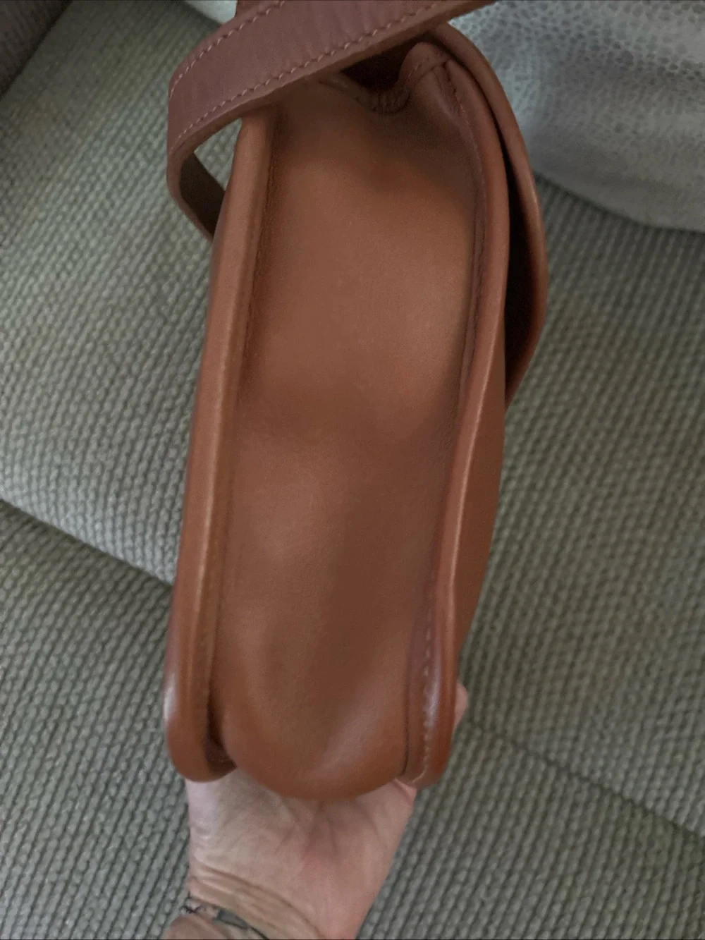 Coach Chestnut Brown Leather Crossbody with Gold Turnlock